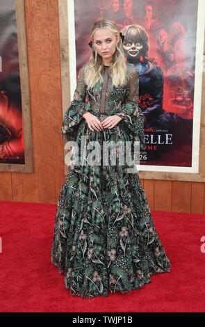 Westwood, Ca. 20th June, 2019. Madison Iseman, at the Premiere Of Warner Bros' 'Annabelle Comes Home' at The Regency Village Theatre in Westwood, California on June 20, 2019. Credit: Faye Sadou/Media Punch/Alamy Live News Stock Photo