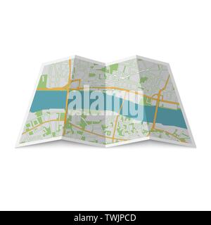 Abstract location City Map, Paper map template Stock Vector Image & Art ...