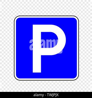 Road park sign icon isolated . Template for your design Stock Vector