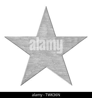 Star hand draw vintage style black and white clip art isolated on white background Stock Vector