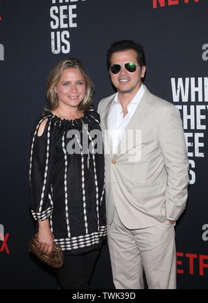 World Premiere of 'When They See Us' held at the Apollo Theatre in New York City, United States Featuring: Justine, John Leguizamo Where: New York, New York, United States When: 21 May 2019 Credit: Derrick Salters/WENN.com Stock Photo