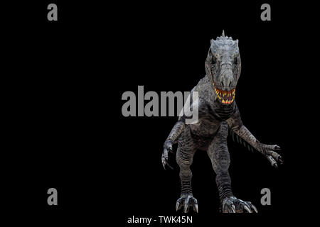 Indominus Rex Isolated On Black Background Stock Photo - Download Image Now  - Claw, Dinosaur, Ancient - iStock