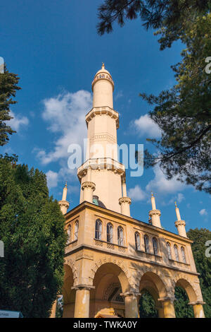 Minaret, Lednice, Czech Republic Stock Photo
