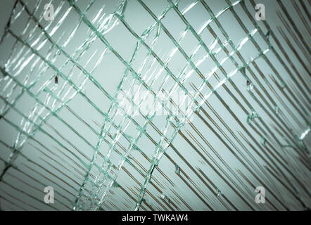 Cracked mirror. Glass for interiors Stock Photo