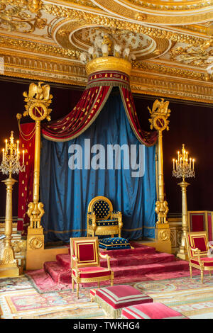 Throne room in the Palace of Fontainebleau, France, 1911-1912.