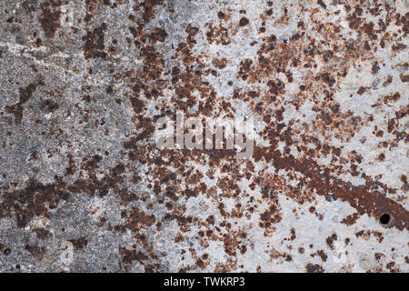 Close up rust on surface of the old iron, Rusty metal steel metal sheet board abstract art background Stock Photo