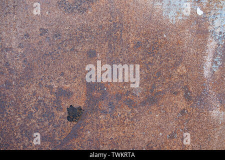 Close up rust on surface of the old iron, Rusty metal steel metal sheet board abstract art background Stock Photo
