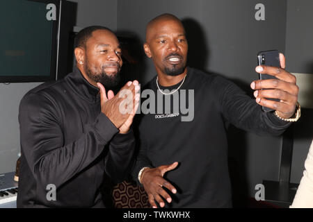 Los Angeles, Ca, USA. 21st June, 2019. Tank & Jamie Foxx attend the Tank & Jaquees concert at NOVO, June 20, 2019 in Los Angeles, California. Photo Credit: Walik Goshorn/Mediapunch/Alamy Live News Stock Photo