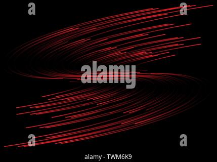 Abstract red lines curve wave on black design modern futuristic background vector illustration. Stock Vector