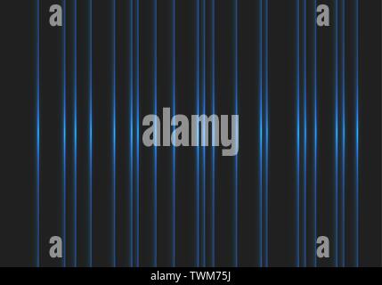 Abstract blue light power energy technology pattern on black design modern futuristic background vector illustration. Stock Vector