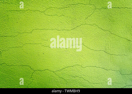 Green cracked texture surface background. Copy space or backdrop for design projects Stock Photo