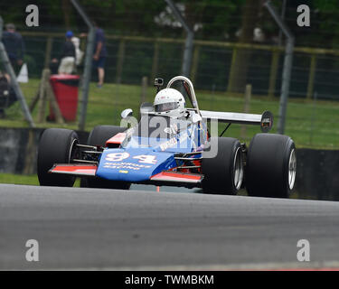 Peter Brennan, Brabham BT40, HSCC Historic Formula 2, Formula Atlantic, Masters Historic Festival, Brands Hatch, May 2019. Brands Hatch, classic cars, Stock Photo