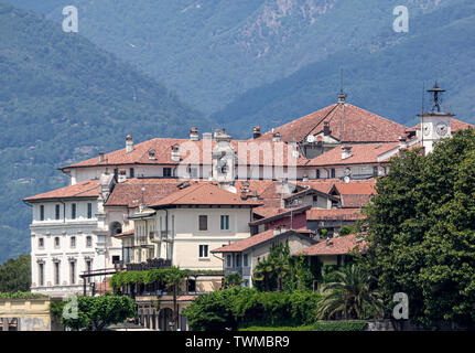 noble palaces of the Isola Bella. Lake Maggiore - Italy Stock Photo