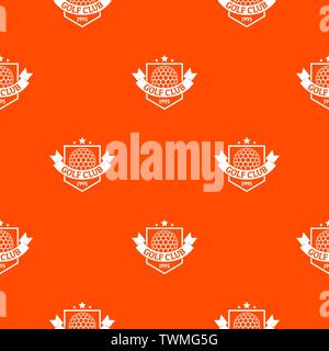 Golf pattern vector orange Stock Vector