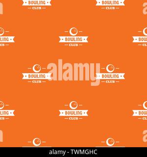 Bowling pattern vector orange Stock Vector