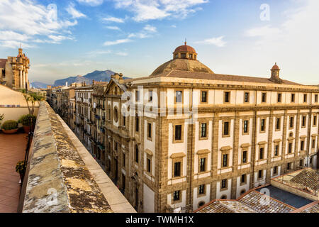 Traditional and old buildings in Palermo, Italy Stock Photo