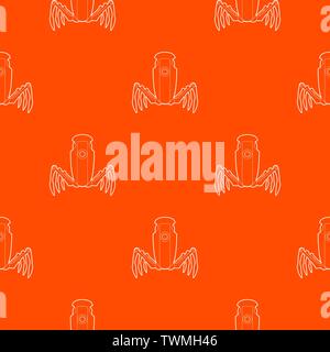 Robot spider pattern vector orange Stock Vector
