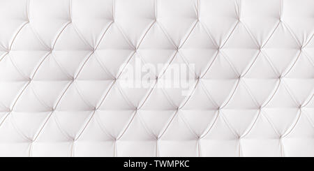 Long white upholstery close up. Texture and background Stock Photo