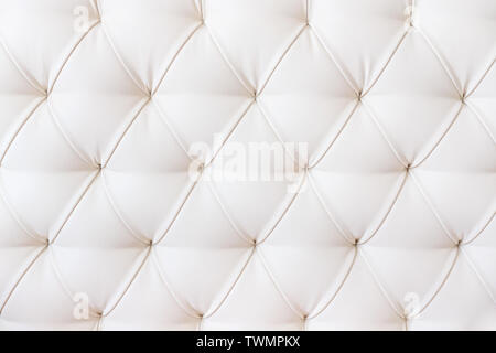 White upholstery close up. Texture and background Stock Photo