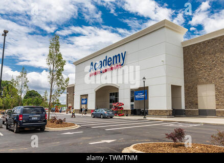 MOORESVILLE, NC, USA-JUNE 19, 2019: A newly opened Academy Sports retail store. Stock Photo