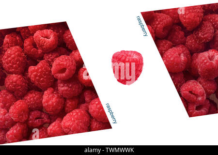 Raspberry Flat Lay Creative layout made of raspberry. Flat lay, Colorful straw sticking ...