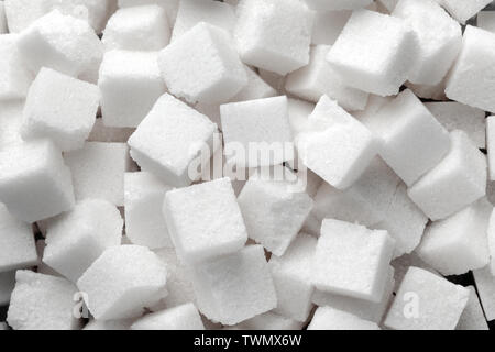 white sugar cubes, background image Stock Photo