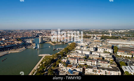 Aerial photography of La Rochelle city in Charente Maritime Stock Photo