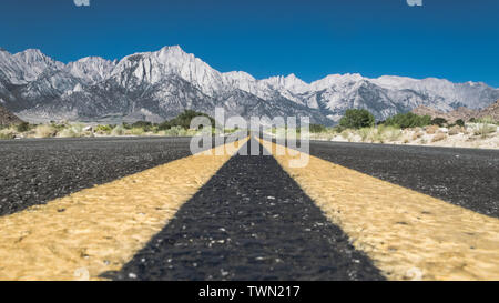 Road to the mountains (Sierra Nevada), near Lone Pine California