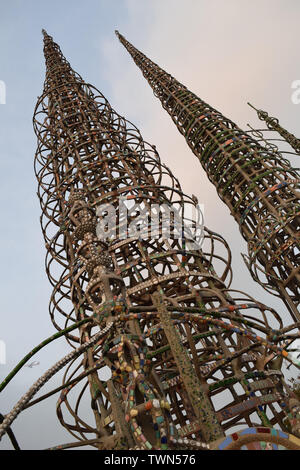 Watts Towers, Watts Los Angeles California United States Stock Photo