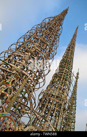 Watts Towers, Watts Los Angeles California United States Stock Photo