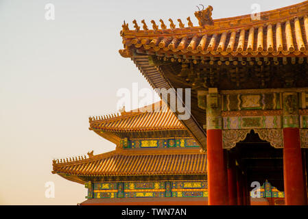 The royal palace pavillon in the forbidden city in Beijing Stock Photo