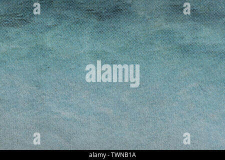 Macro image of a blue gradient CMYK dots on newsprint Stock Photo