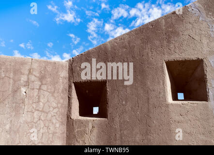 Embrasures on the wall of a world war 2 military fort in Newcastle, Australia Stock Photo