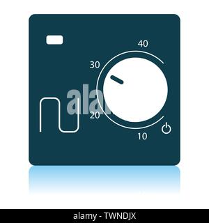 Warm Floor Wall Unit Icon. Shadow Reflection Design. Vector Illustration. Stock Vector