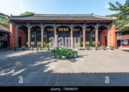 Chengdu, Sichuan Province, China - June 6, 2019 : A temple in Wenshu buddhist monastery on a sunny day Stock Photo