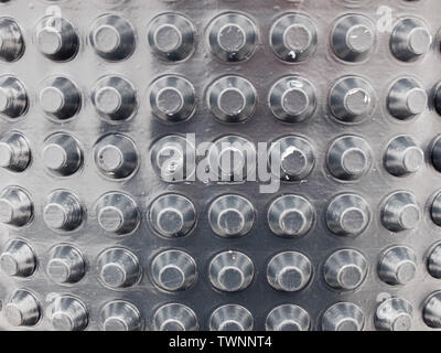 Surface of hydro insulation membrane waterproofing black material. Stock Photo