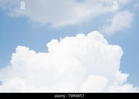 blue sky background with tiny clouds. Stock Photo