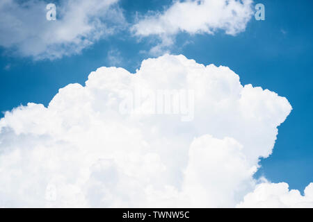 blue sky background with tiny clouds. Stock Photo