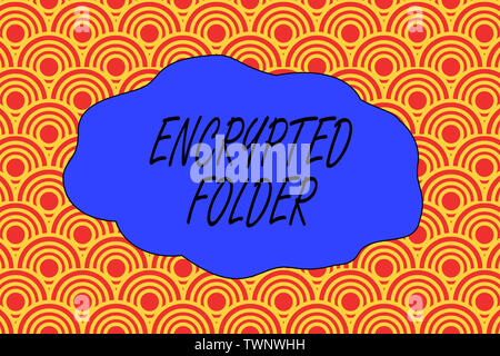 Handwriting text writing Encrypted Folder. Conceptual photo protect confidential data from attackers with access Abstract seamless repeat design half Stock Photo