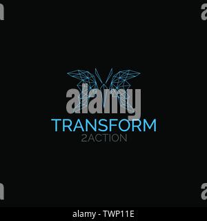 Logo of a sweet butterfly. Full vectors, this logo can be easily resize and colors can be changed to fit your project Stock Vector