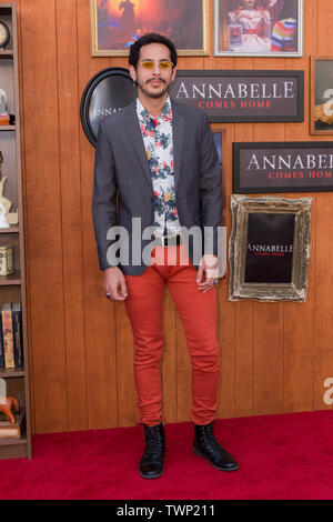 Westwood, United States. 20th June, 2019. WESTWOOD, LOS ANGELES, CALIFORNIA, USA - JUNE 20: Isra arrives at the Los Angeles Premiere Of Warner Bros' 'Annabelle Comes Home' held at Regency Village Theatre on June 20, 2019 in Westwood, Los Angeles, California, United States. (Photo by Rudy Torres/Image Press Agency) Credit: Image Press Agency/Alamy Live News Stock Photo