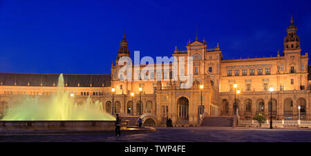 Spain; Andalusia; Seville; Plaza de Espana, Stock Photo