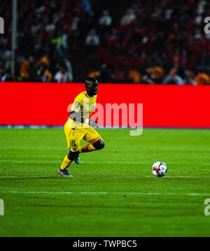 Cairo, Egypt.   21st June, 2019. Marvellous Nakamba of Zimbabwe during the African Cup of Nations match between Egypt and Zimbabwe at the Cairo International Stadium in  Ulrik Pedersen/CSM/Alamy Live News Stock Photo