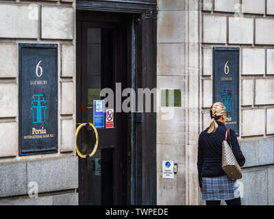 Persia International Bank in the City of London Financial District. Opened 2002 owned by Bank Mellat and Bank Tejarat, Stock Photo