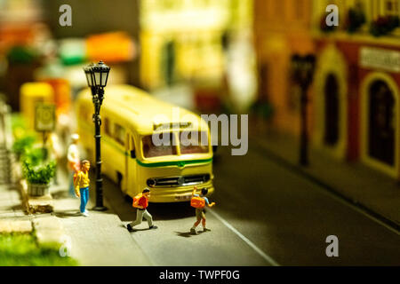 Miniatur School bus Stock Photo