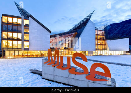 Entrance to the MUSE Science Museum in Trento. Trentino Alto-Adige, Italy, Europe. Stock Photo