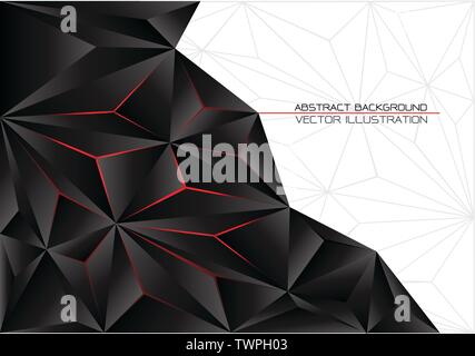 Glowing Vector Triangle Geometric Shapes In Dark Space. Glowing Vector 