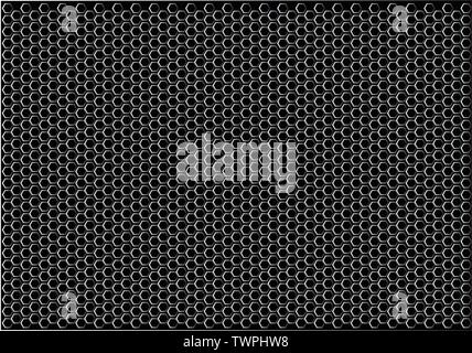 Abstract black metal hexagon pattern background texture vector illustration. Stock Vector