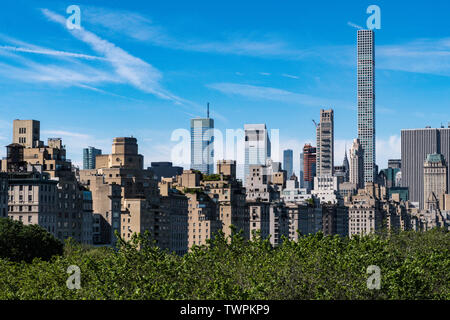 Skyline as Seen from Central Park, Looking South, NYC, USA Stock Photo