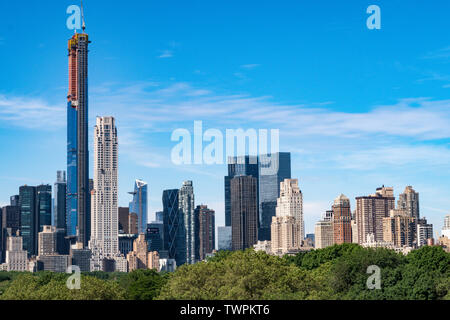 Skyline as Seen from Central Park, Looking South, NYC, USA Stock Photo